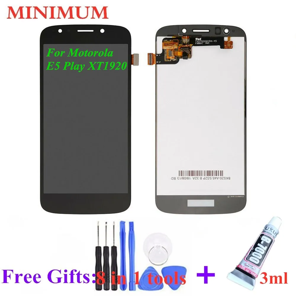

LCDs For Motorola E5 Play XT1920 LCD Display Touch Screen Digitizer Assembly 100% Tested Replacement Parts For Moto E5Play