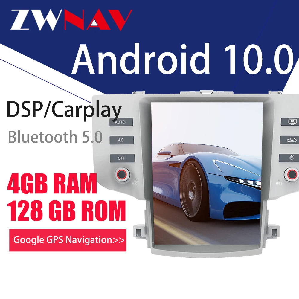 

128G Tesla Screen For 2005 2006 2007 2008 2009 Toyota Reiz Android10 Car multimedia Player GPS Audio Radio Auto Stereo Head Unit