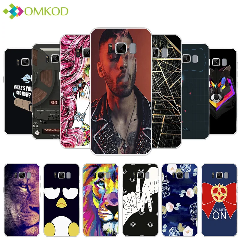 For samsung Galaxy S8 Cases G950F Wallpapers Cover 5.8'' Phone TPU Silicone Fundas Coque Bags Black Shell Samsung | Мобильные