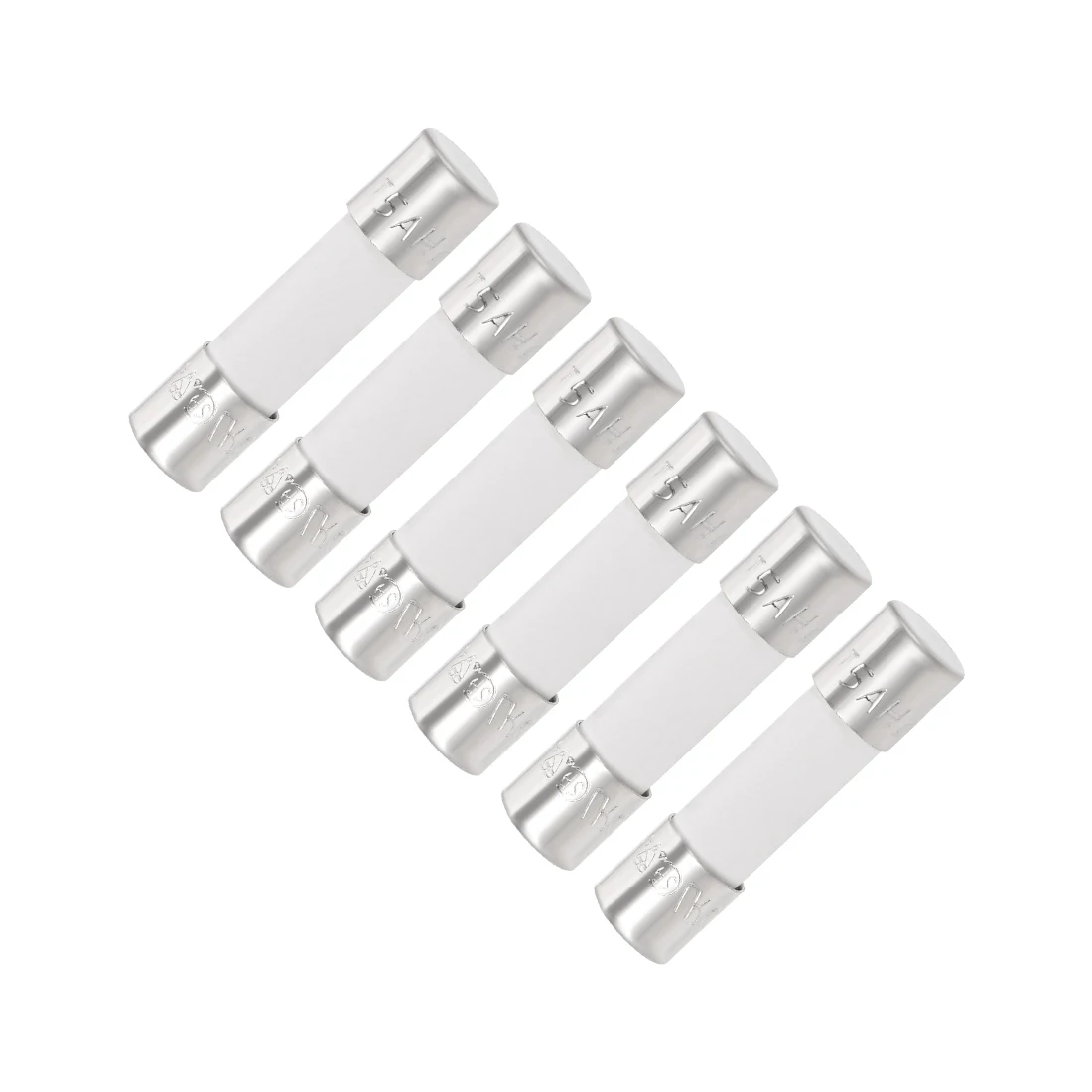 

uxcell Automotive Cartridge Fuses 5A 250V 5x20mm Slow Blow Replacement for Car Stereo Audio Alarm Amplifier Ceramic 6pcs
