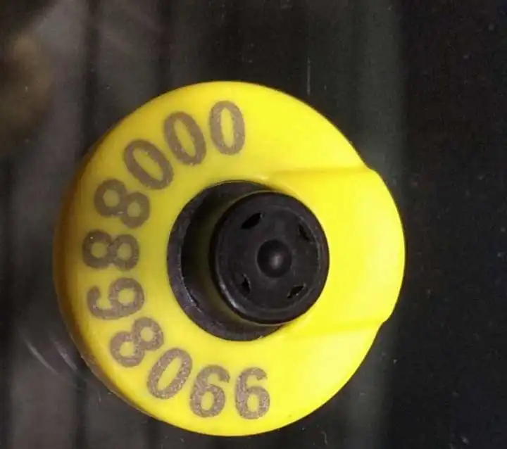 

Animal Cattle Management RFID Ear Tag 125khz TK4100 chip tag printed ID number with big male pin