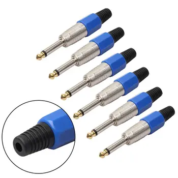 

6pcs 6.35mm 1/4inch Male Mono Plug To RCA Female Jack Audio Adapter Connector
