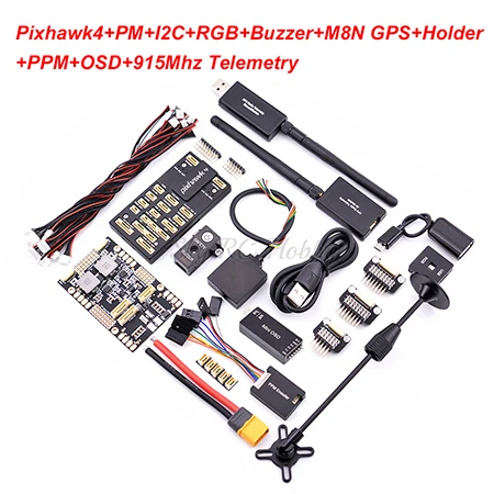 Pixhawk 4 PX4 управление полетом M8N gps модуль и PM плата управления питанием PPM IEC RGB OSD 433Mhz 915Mhz 100mW Телеметрия комбо комплект - Цвет: Choice 4