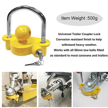 

universal Anti-Theft Lock Hitch Coupling Lock Trailer Parts Tow Ball Caravan Camping Anti Theft Trailer Accessories