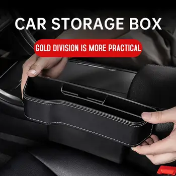 

Car Seat Organizer Holder Interior Gaps Storage Bag Box ABS Leather For Key Card Phone Holder Trunk Auto Accessories Universal