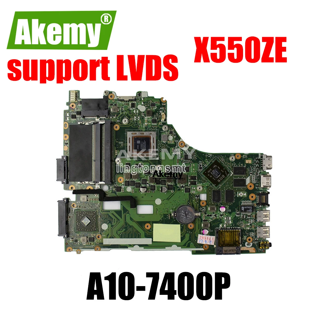 X550ZE материнская плата A10-7400CPU поддержка LVDS Материнская For Asus X550ZA K550Z A555Z VM590Z для