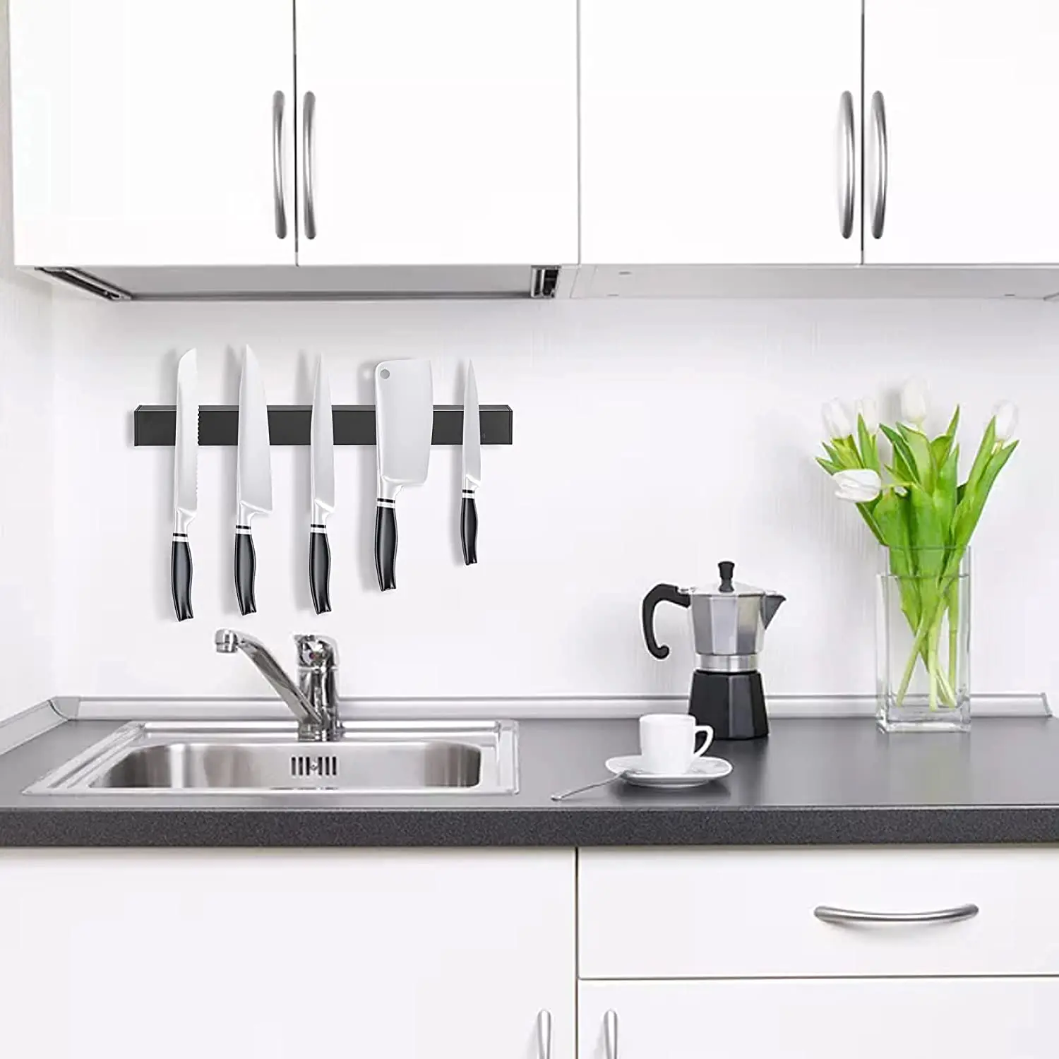 Magnetic Knife Strip Holder Stand Stainless Steel Kitchen Knife