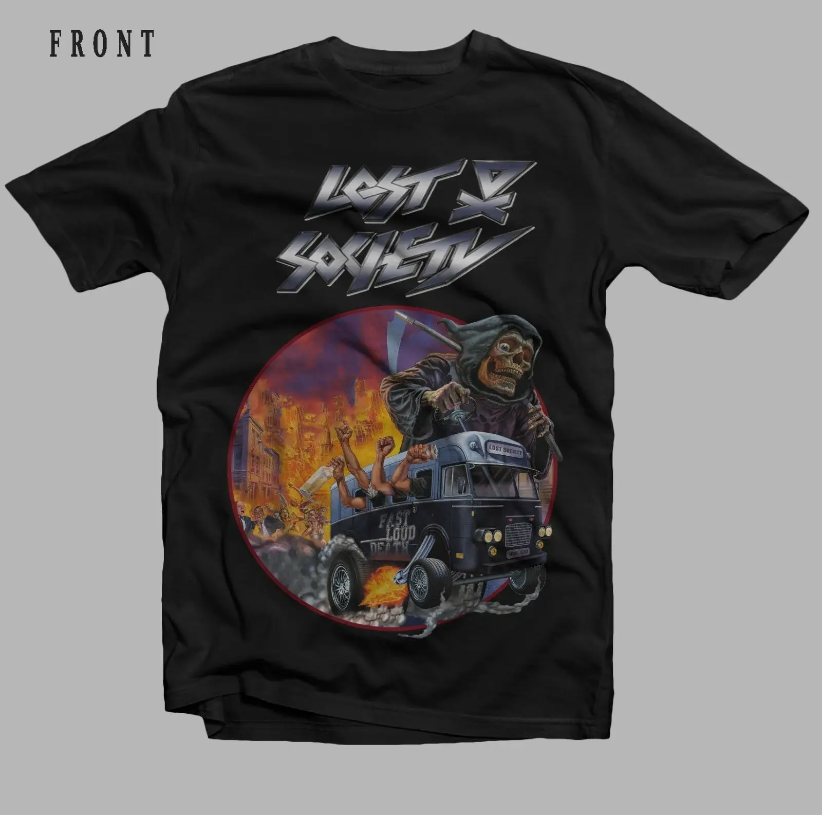 Lost society Fast Loud Death Thrash Metal Band черная футболка Размеры S до 6Xl |