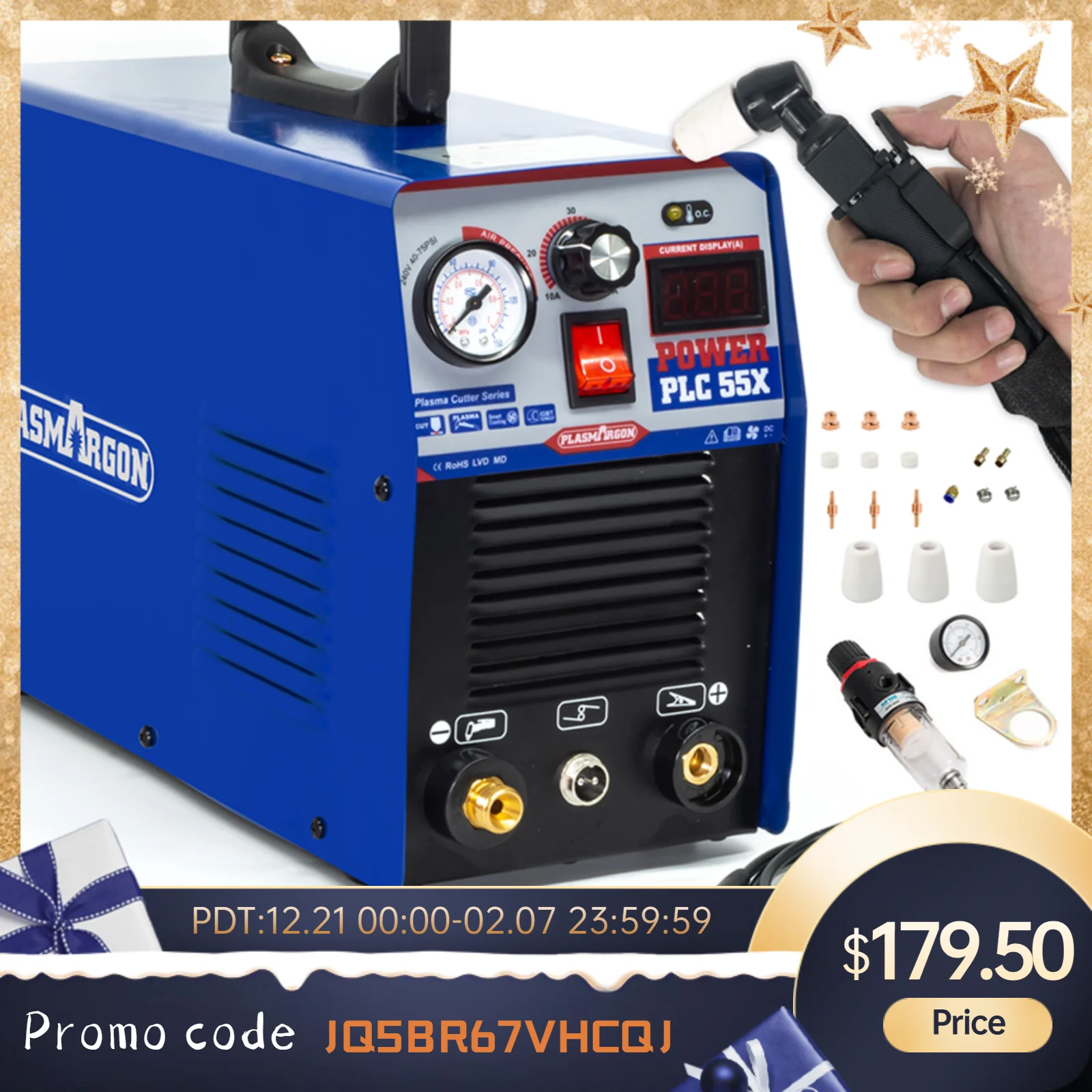 SUSEMSE Plasmasnijder 65 Ampère IGBT Inverter Plasma Cutter (DC, 230V