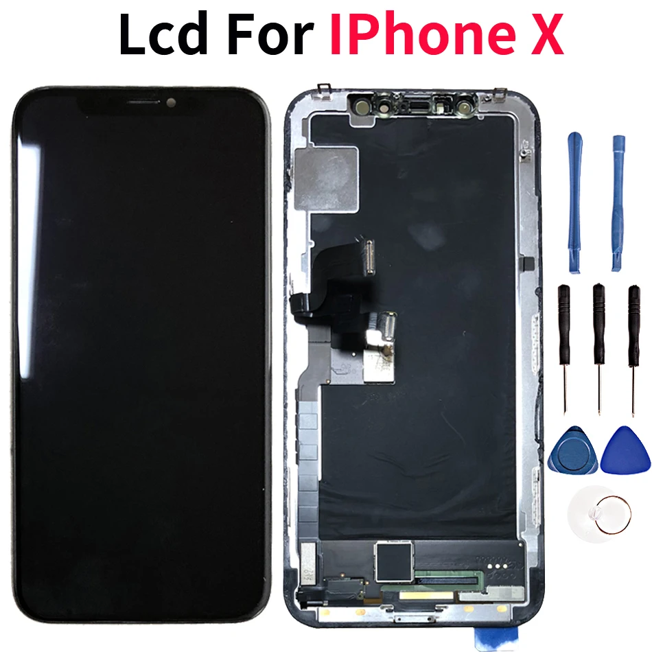 

AAA OLED Display For iPhone X LCD XR XS LCD Touch Screen Digitizer with Frame Replacement AMOLED for iPhone XS Max LCD