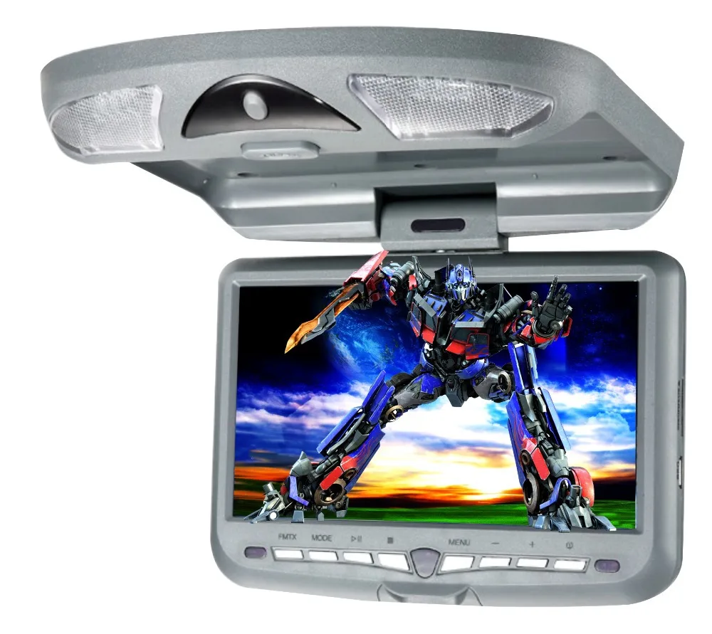 Universal 9 inch car roof mount DVD player with Wireless IR,FM transmit
