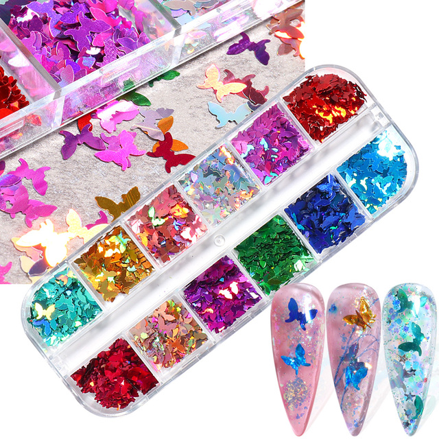 Abalone Shell Slices Nail Art Decorations 3D Broken Sea Shell Stone Flakes Aurora Charms Nails Accessories Manicure TRBY