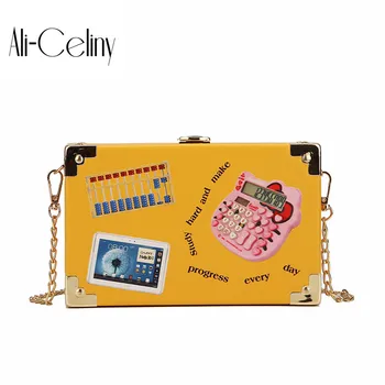 

Women Brand Originality Design Handbags 2019 new Joker simple chain shoulder Messenger bag fashion lock box small square bag