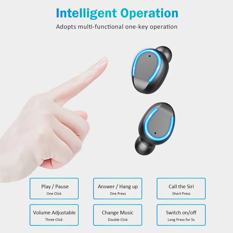 F9 5 TWS V5 0 Wireless Bluetooth Earphone 3500mAh Touch LED Digital Display Waterproof In ear Sport Stereo HiFi Music Headset