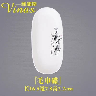 Towel dish Tableware Phnom Penh Geometry Tableware Ceramic Dinner Plate Dish Porcelain Dessert Plate Dinnerware Cake Plate Temperament - Цвет: Towel dish