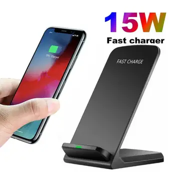 

15W Qi Wireless Charger Fast Charging Dock Stand For Galaxy 10+ iPhone 11 XS X 8