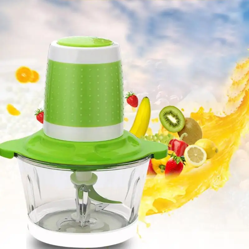 

2L Electric Meat Grinder Stainless Steel Fruit Vegetable Shredder Slicer Mincer Cutter Blender Kitchen Accessories