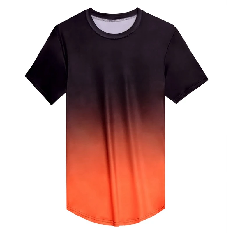 Мужская спортивная компрессионная футболка с коротким рукавом для фитнеса, Спортивная облегающая футболка градиентного цвета