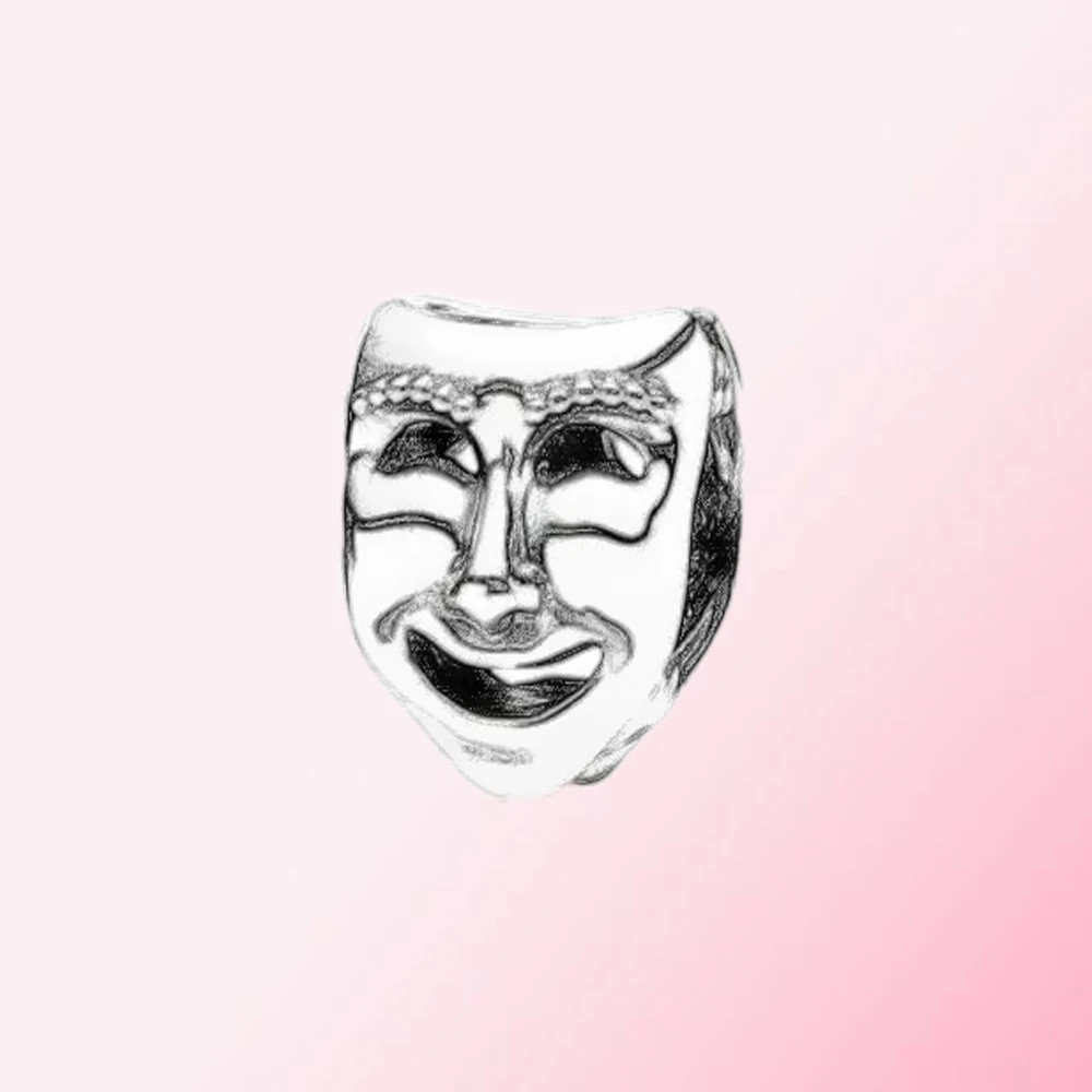 Новинка 2019 тайская Серебряная киномаска Шарм DIY браслет бусины Женские