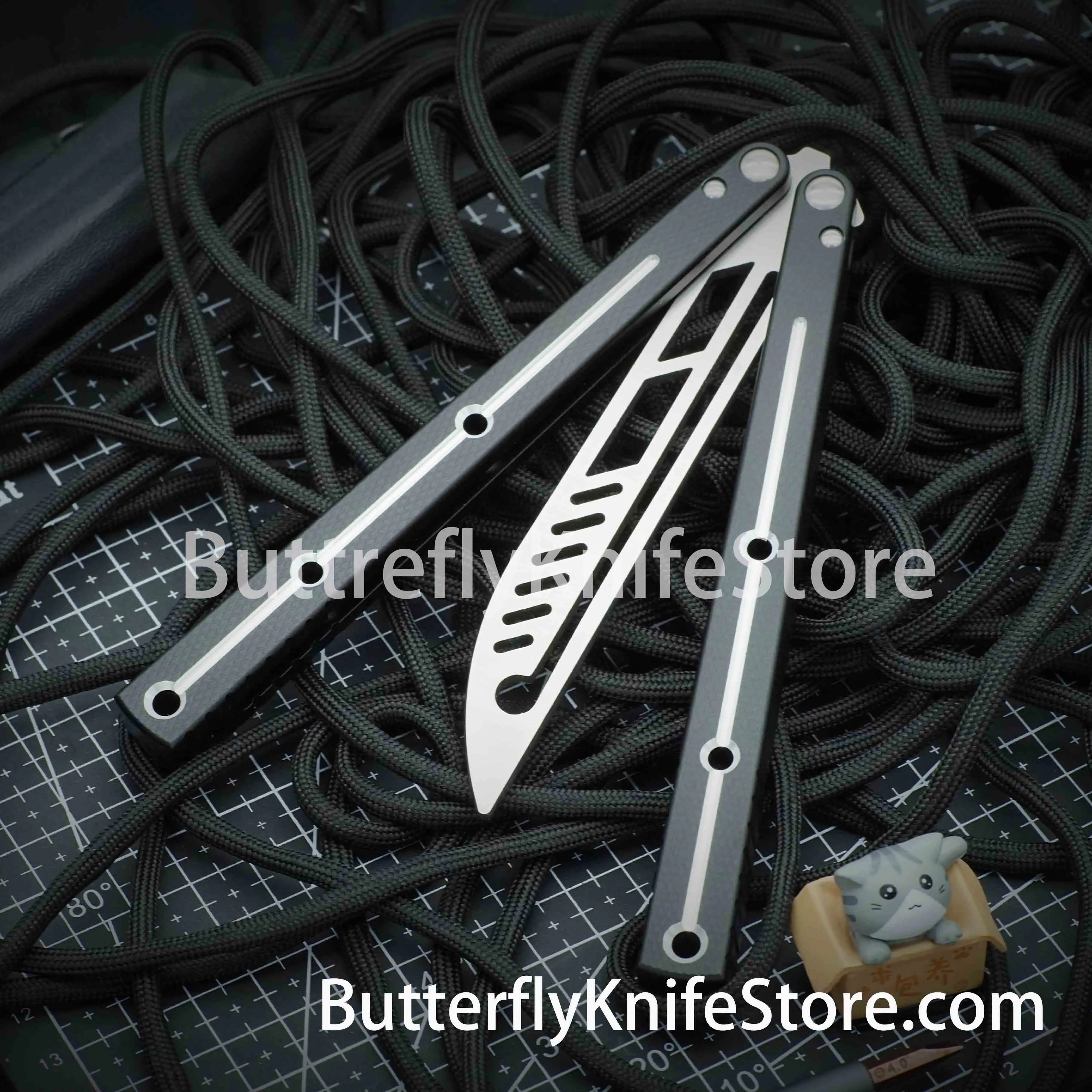 Складной нож-бабочка Balisong тренировочный клинок С флиппером клон Theone Kraken