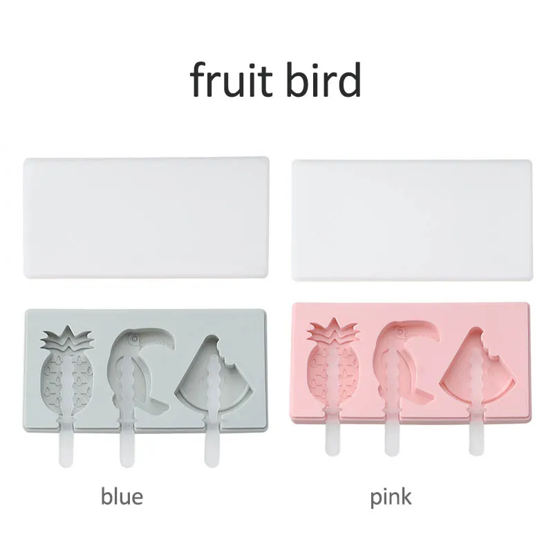 fruit bird Форма для мороженого, палочки для мороженого, ручные DIY Инструменты для мороженого, домашняя Милая мультяшная форма, форма для мороженого - Габаритные размеры: fruit bird