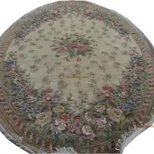 Домашний декоративный ковер ручной работы, французский дизайн, ковер ручной работы, изысканный круглый ковер для комнаты, дизайн растений