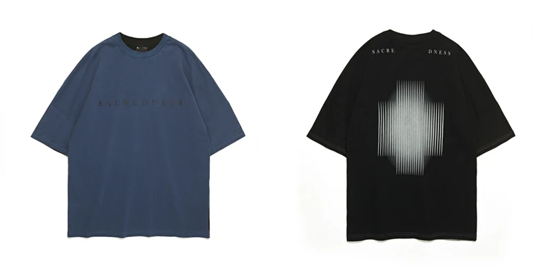 Синий CoooColl футболка 19SS хип хоп Уличная Летняя Повседневная YIN и YANG двухсторонняя цветная Шмель тема с короткими рукавами футболка для мужчин - Цвет: Синий