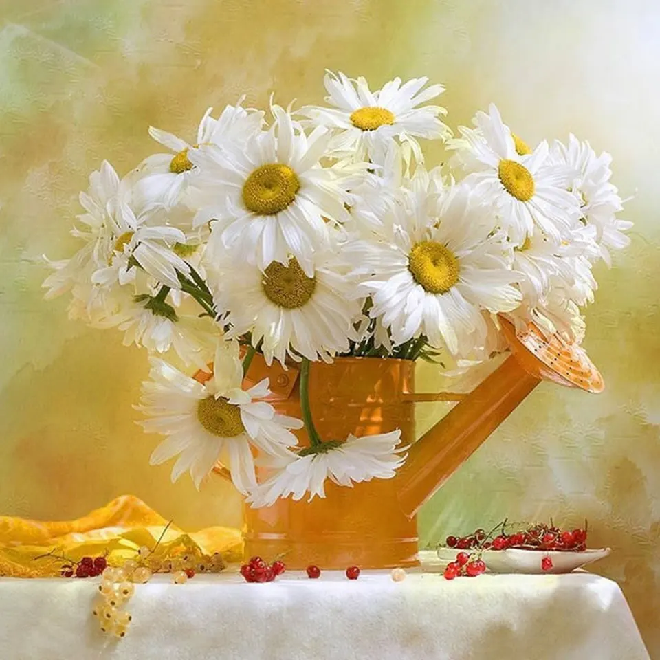 

DIY 5D diamond painting cross stitch "Small daisy" full Square diamond embroidery Kit mosaic pattern rhinestone Home Decor
