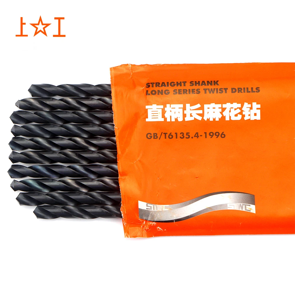 10pcs D7 12mm Set of drill HSS Materia Straight shank extended twist