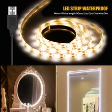 CanLing USB 5 В светодиодный зеркальный светильник для макияжа туалетный столик светодиодный настенный светильник для ванной комнаты