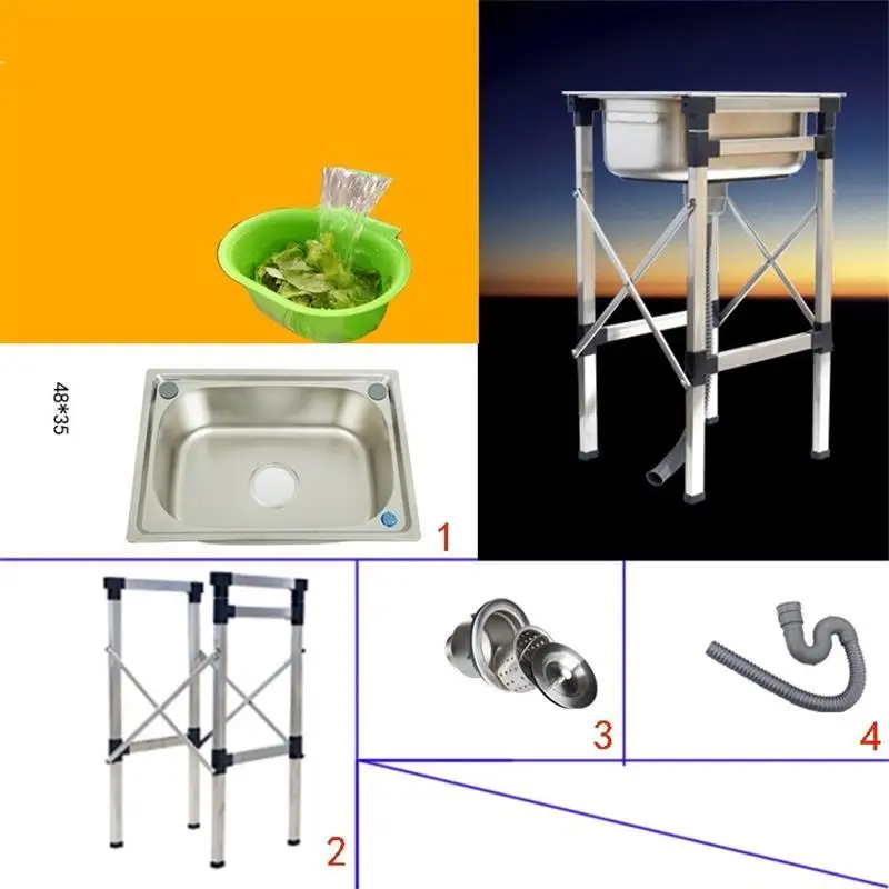 MODEL D Banheiro Evier встроенный портативный диссипадор Lavello кран Afwasbak Lavabo De Cocina Fregadero Cuba Pia Cozinha кухонная раковина - Цвет: MODEL D