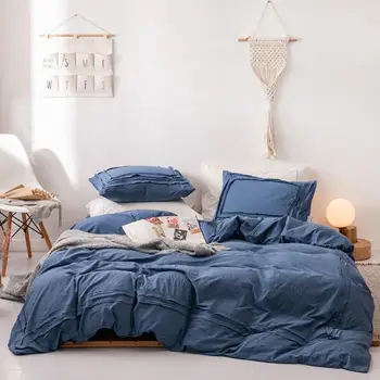 

3 Piece Bedding Set Soft Plain Duvet Cover and 2 Pillowcases