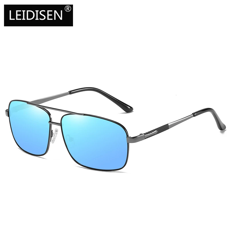 LEIDISEN, поляризационные солнцезащитные очки, мужские, металлические, для вождения, классические, фирменный дизайн, uv400, модные, солнцезащитные очки, 0959