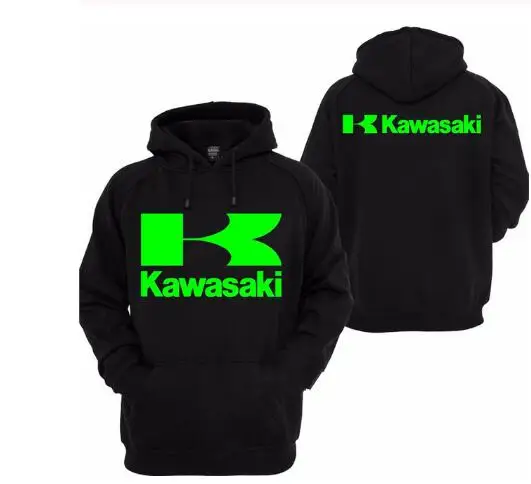 Для мужчин's высокое качество Для мужчин для Kawasaki гоночный мотоцикл Костюмы пуловер с рыцарем хлопчатобумажная Повседневная Толстовка blue G - Цвет: 4