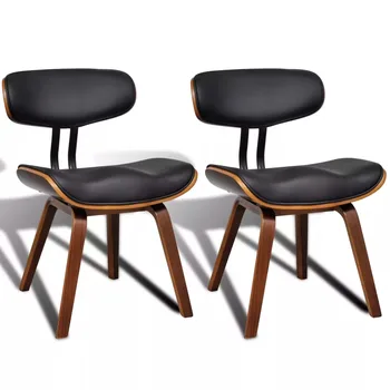 

VidaXL Dining Room Chair 2 Pcs With Backrest Synthetic Leather 241054