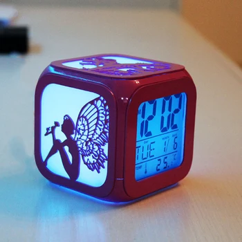 

Multifunction 3D Flower Fairy LED Digital Wall Clock Date Time Nightlight Display Table Desktop Clocks Alarm Clock For Home