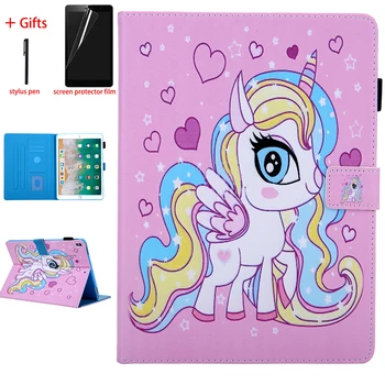 

Cute Magnetic Case for iPad Mini 5 Case 2019 PU Leather Smart Case with Pencil Holder for iPad 2019 Mini 4 3 2 1 Cover+Film+Pen