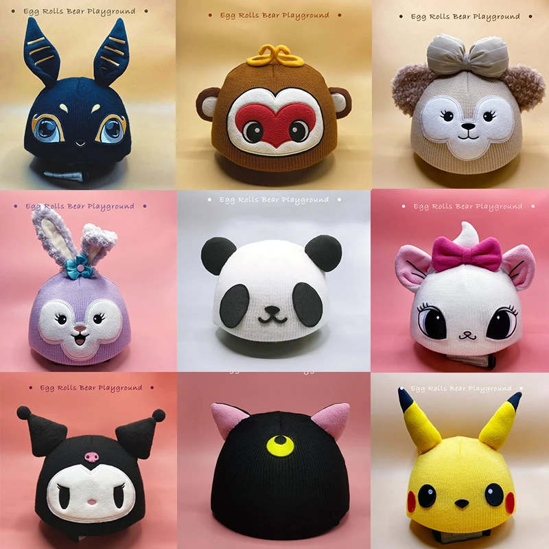 Ski helmet hat cover decorative ear goods knitted elastic universal fashion for boys and girls