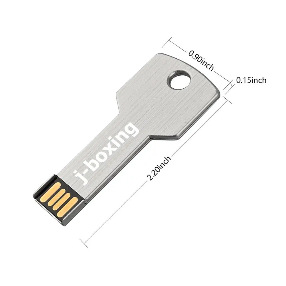 Серебристый J-бокс металлический ключ 64 Гб USB флеш-накопитель USB 2,0 флеш-накопитель флеш-карта памяти для хранения большого пальца компьютер ноутбук планшет Mac многоцветный - Цвет: Серебристый