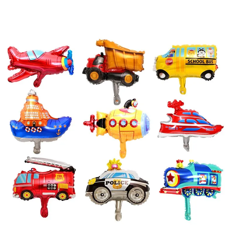 Мультфильм пожарная машина школьный автобус инженерный автомобиль Танк ракета самолет Алюминиевая Фольга Воздушный шар Дети День рождения украшение|Воздушные шары и аксессуары| | АлиЭкспресс - Популярные товары для дома