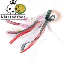 Kissteether – bâton de dentition pour bébé, nouveau jouet, ruban d'impression de couleur, nœud papillon, décoration de chambre d'enfants, jouet molaire, cadeau