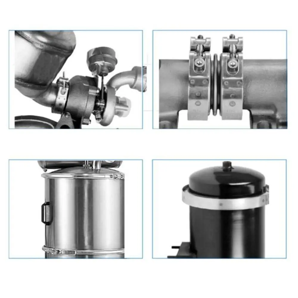 

Durable Auto Parts Stainless Steel Hose Hoop Clamp V-Clamp Pipe Hoop Automobile Modified Exhaust Pipe