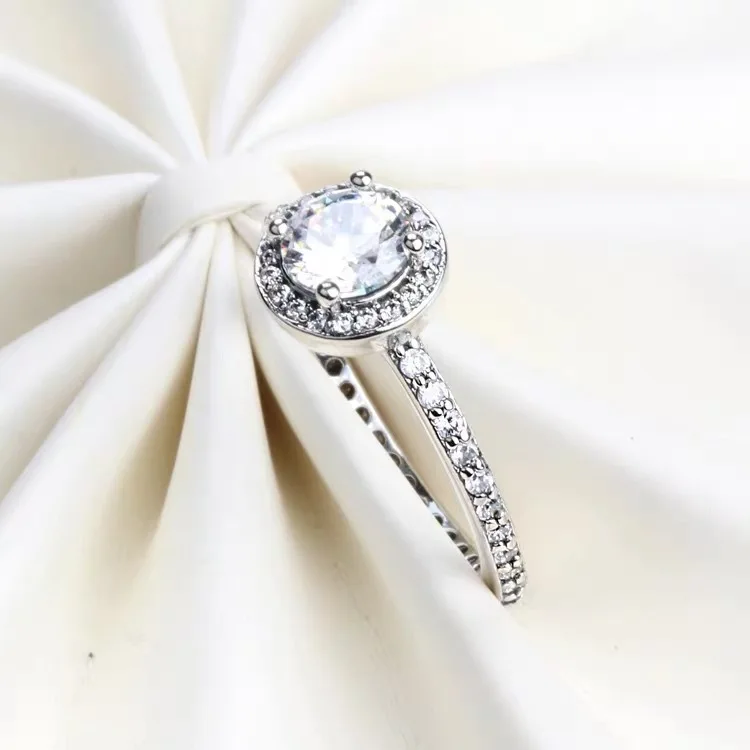 Высокая версия Pan S925 изысканное серебряное кольцо, классическое элегантное серебряное кольцо на палец, подарок на День святого Валентина для женщин
