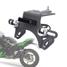 Motorcycle Rear Tail Fender Eliminator Registration Number License Plate Frame LED Light Holder for Kawasaki ER-6N/F Ninja 650 2