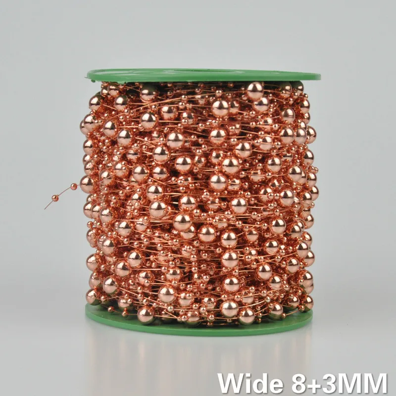 

5Yards/lot 8+3MM Wide Silver Rose Gold Beaded Fringe Lace Ribbon Garment Wedding Festival Lighting Christmas Tree DIY Decoration