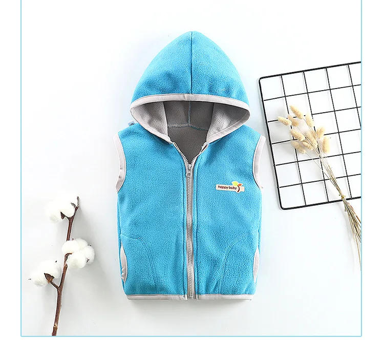 Vest for Boy Girls Hooded Coats Teenages Outwear Kids Baby Vest Outerwear Coats Children Waistcoats Boys Jackets Size 10 Hooded