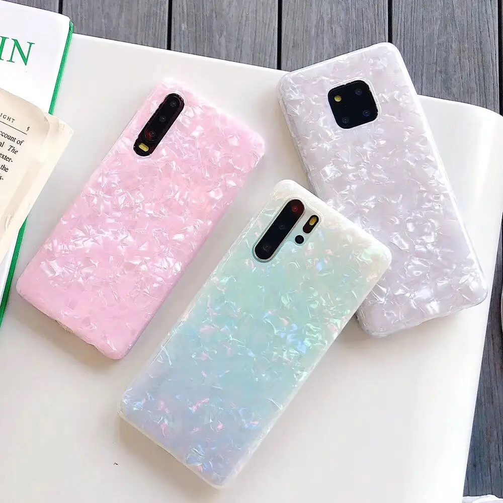 LOVECOM Bling Dream Shell Phone Case For Huawei P30 P20 Lite Pro Mate 20 Soft IMD Solid Color Back Cover Cases Coque | Мобильные