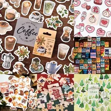 45pcs/box Stationery Sticky Note Vaporwave DIY Planet Sticky Paper Kawaii Moon Plants Stickers For Decoration Diary Scrapbooking