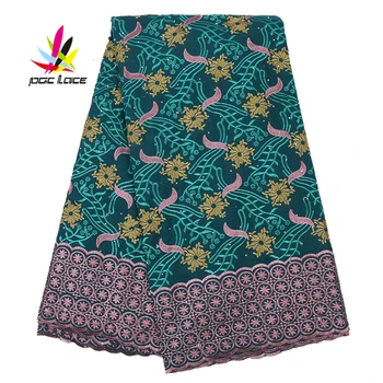 

Swiss for Men Africa Lace Fabric Embroidered Mesh Flower Brocades Designer Latest Cotton Flower High Quality AMY2798B