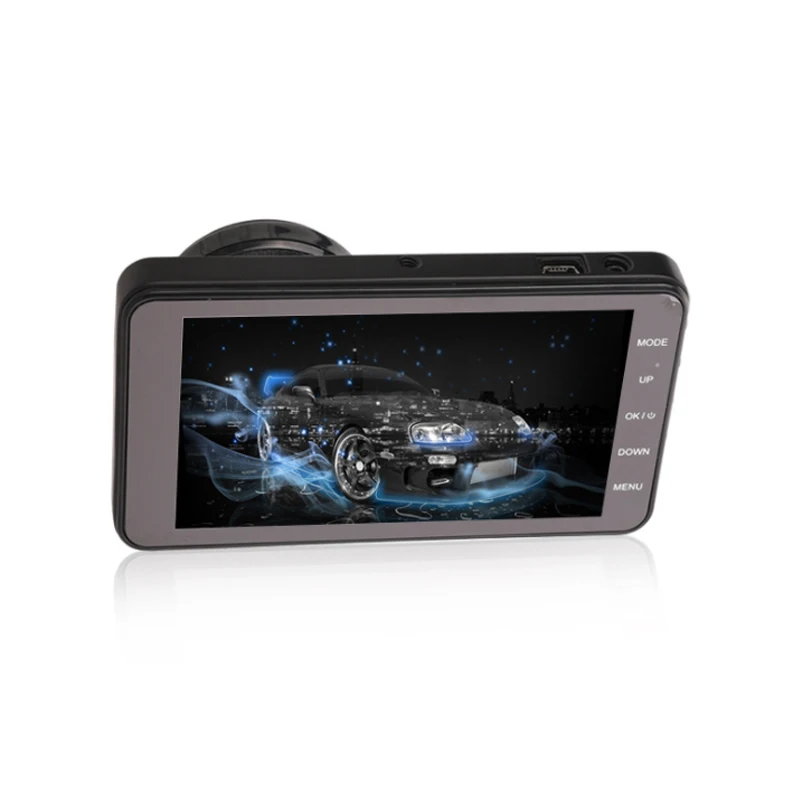 4 дюймовый HD Автомобильный видеорегистратор автомобиля DVR камера 1080P спереди и сзади двойная запись объектива для автомобиля с g-сенсором и системой ночного видения датчик